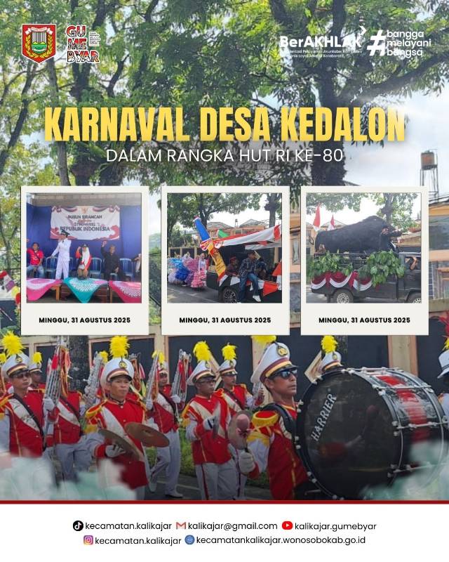 Karnaval Desa Kedalon Menghiasi HUT ke-80 RI